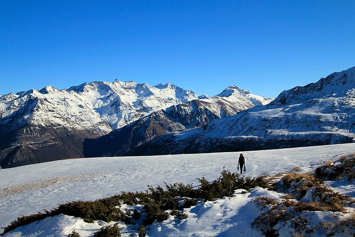 Randonne en raquettes  neige dans les Pyrnes