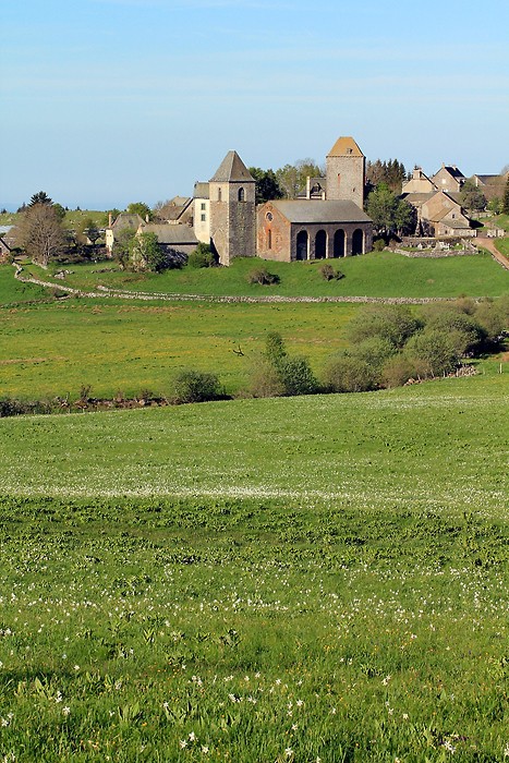 Village d'Aubrac juste avant la transhumance