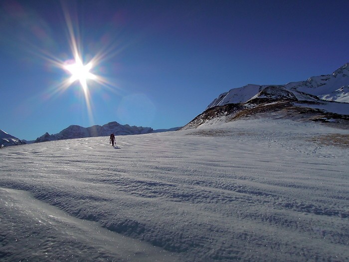 Sortie en raquettes  neige dans les Pyrnes, col de Pourteillou