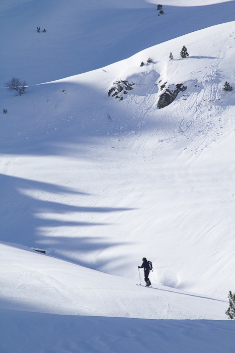 Ski de randonne vers le lac dets Coubous