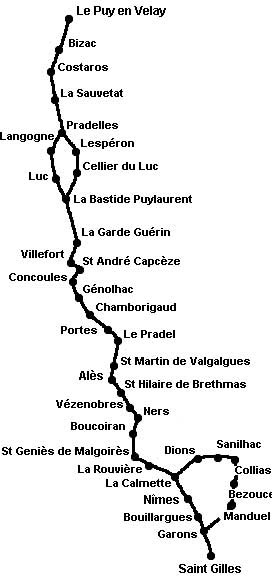 La Regordane ou chemin Saint Gilles.
