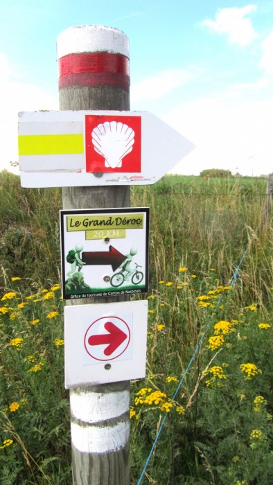 Via Podiensis, VTT Grand Droc,panneaux randonne