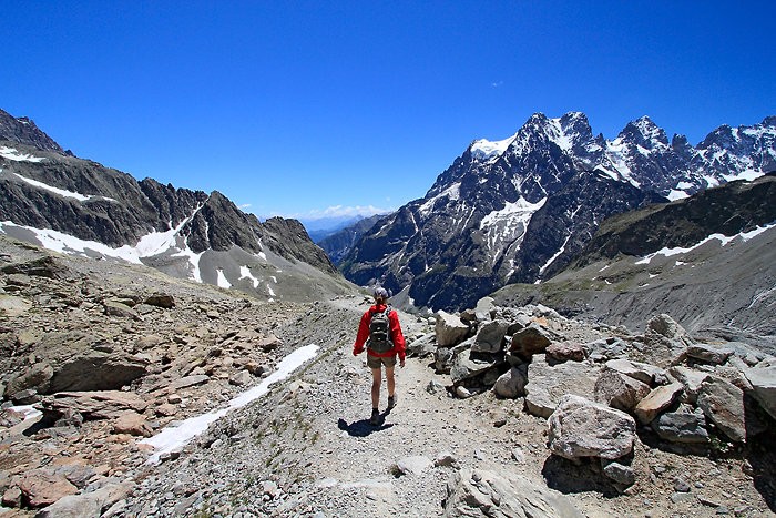 Descente du Glacier Blanc