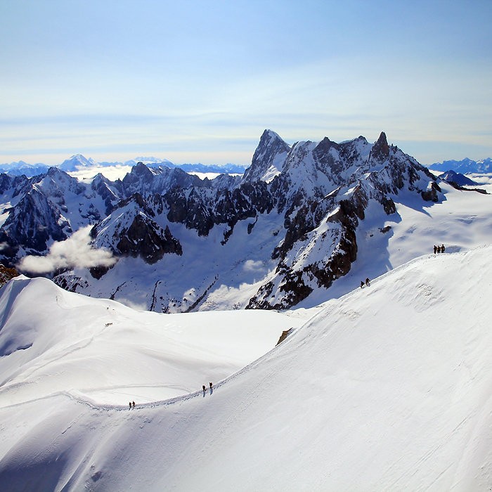 Les Grandes Jorasses depuis l'Aiguille du Midi