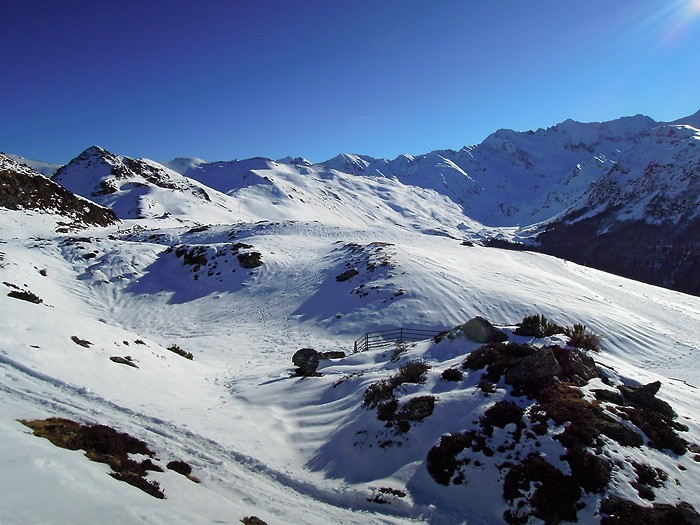 Vue sur les sommets depuis Hautacam, Pyrnes