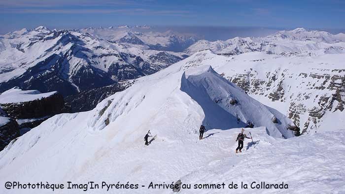 Arrive au sommet de la Collarada