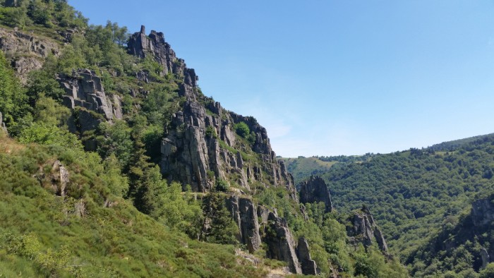 Dans les gorges en Auvergne