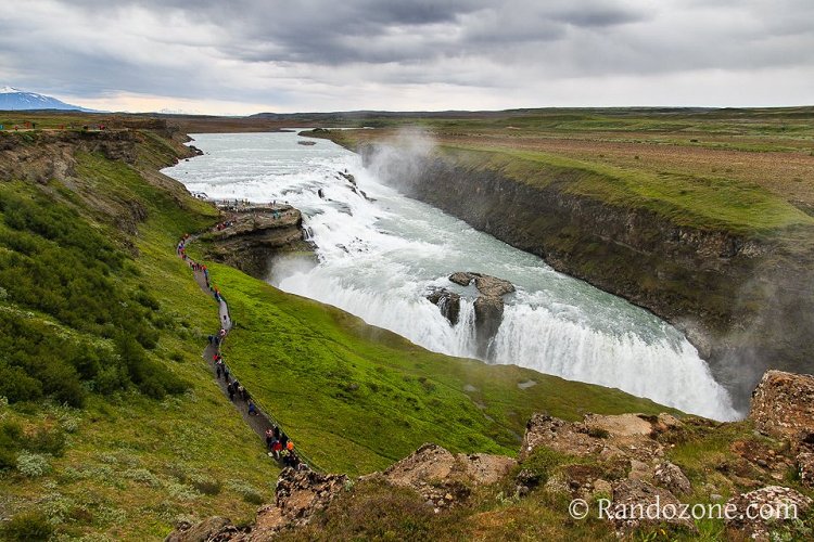 Au dessus de la cascade de Gullfoss