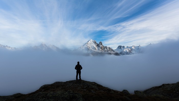 Brouillard et Aiguille-Verte