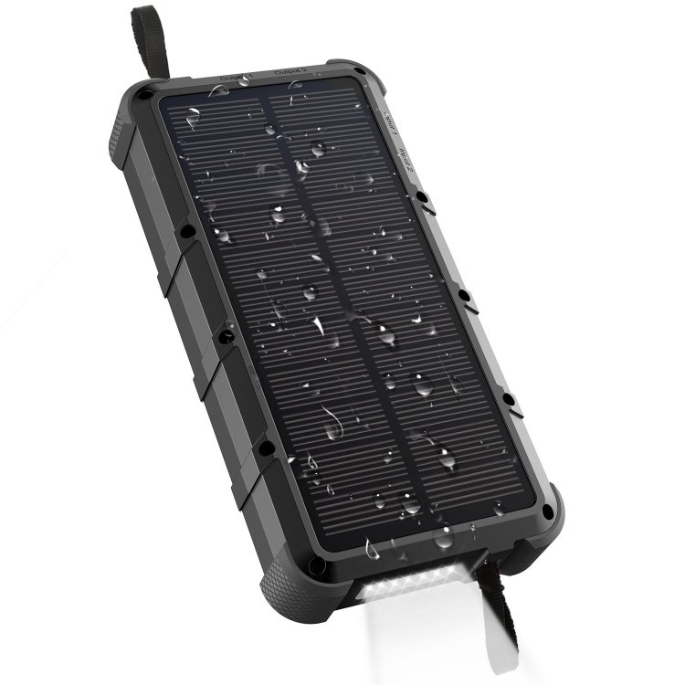 OUTXE 20000mAh Savage Solar Charger 4A Dual Input Type C and USB