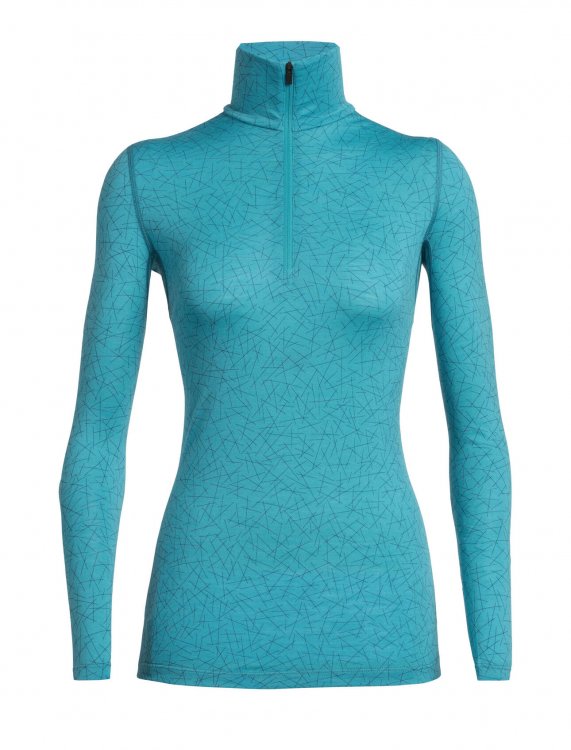 Tee-shirt 200 Oasis Long Sleeve Half Zip Sky Paths pour femme