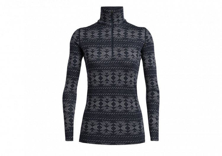 Tee-shirt Icebreaker 250 Vertex Long Sleeve Half Zip Crystalline Midnight Navy