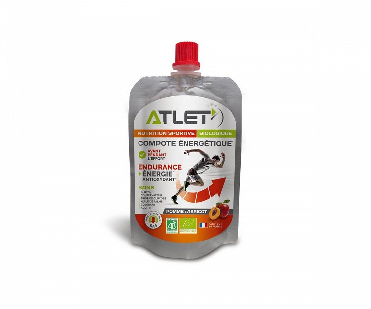 Comporte nergtique Bio Pomme Abricot 100 grammes de la marque Atlet