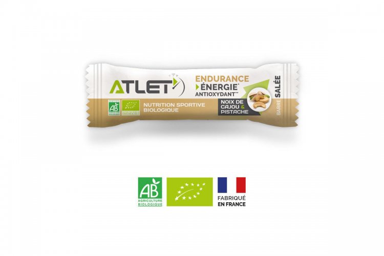 Barre sale nergtique biologique / noix de cajou pistache 25g