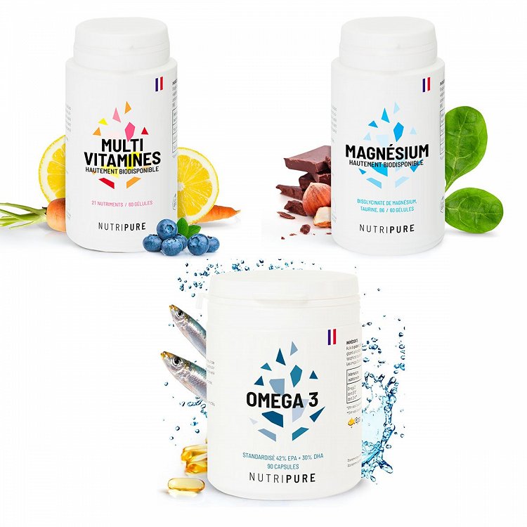 Les 3 produits du Pack Indispensables de Nutripure