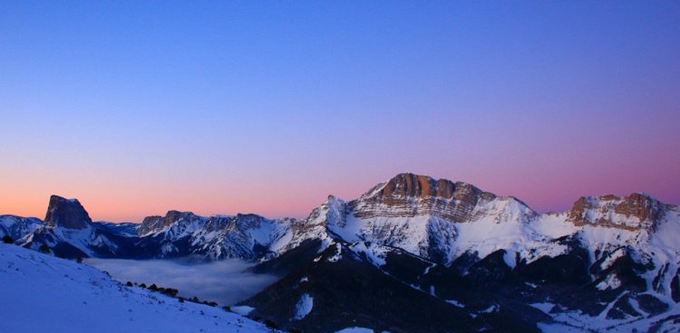 Vue sur les crtes du vercors