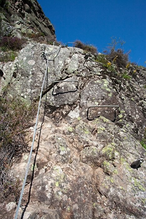 Dbut de la via ferrata