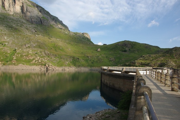 Sur le barrage des Gloriettes