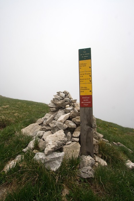 Pas de la Balme dans le brouillard