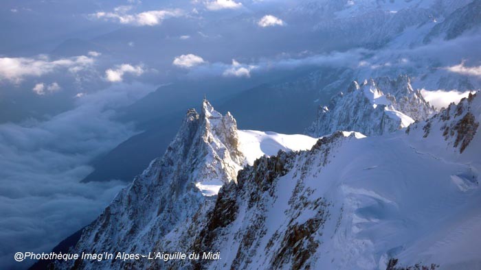 Aiguille du Midi en contrebas