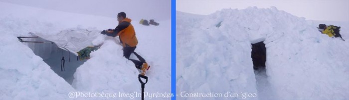 Igloo en construction