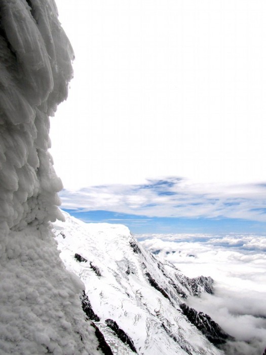 Alpes: vue depuis l'aiguille du midi