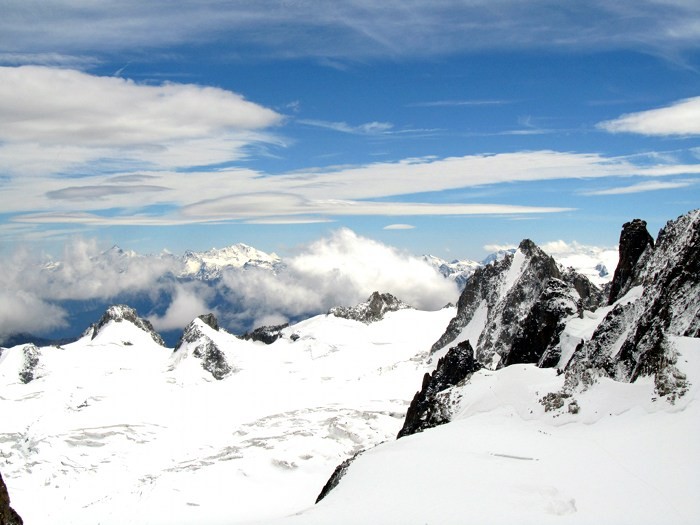 Alpes: vue depuis l'aiguille du midi