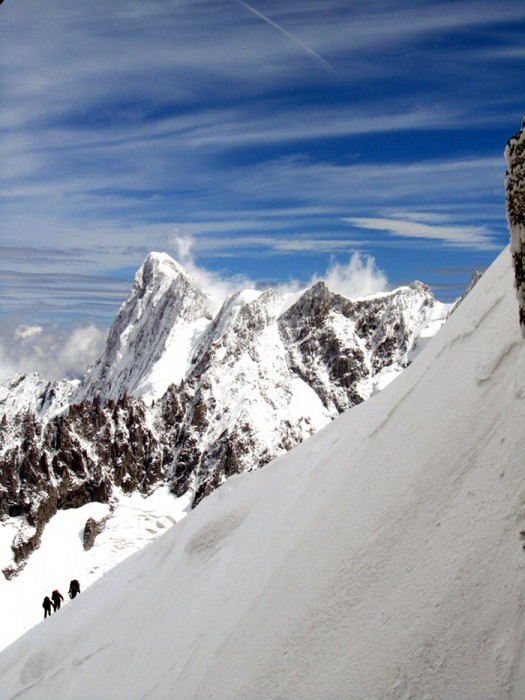 Vue depuis l'Aiguille du Midi - Mont Blanc - Alpes Vue depuis l'Aiguille du Midi - Mont Blanc - Alpes