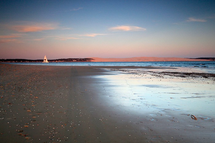Coucher du soleil sur la pointe du Cap Ferret