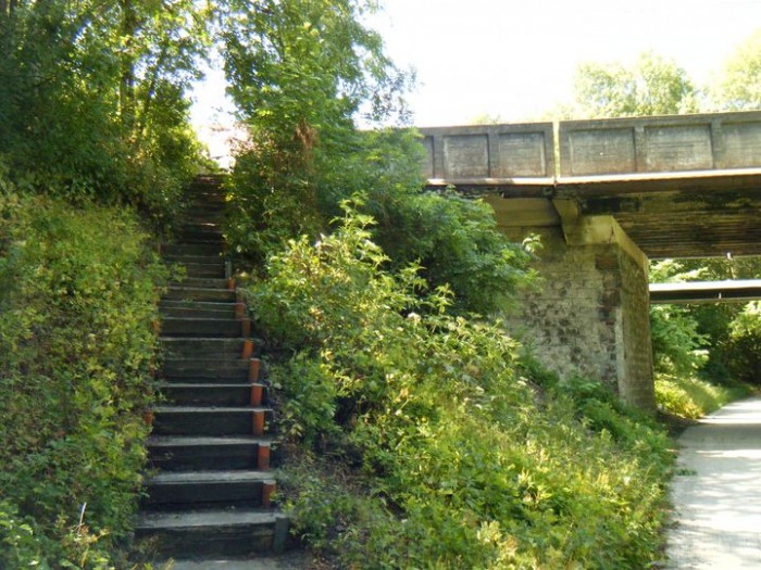 Escalier sur le circuit n°48 Les crêtes à cayaux Escalier sur le circuit n°48 Les crêtes à cayaux