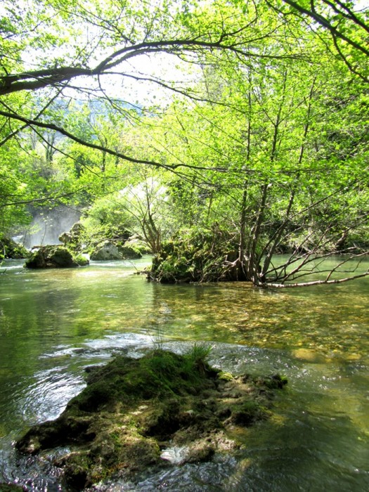 La Vis passant dans le Cirque de Navacelles