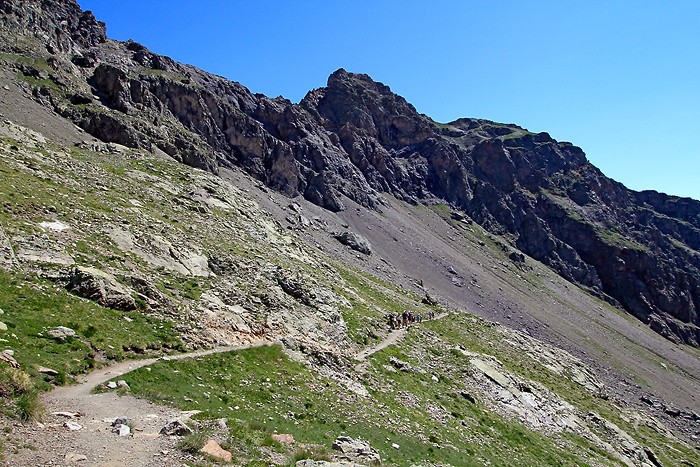 La monte vers le lac de l'Eychauda