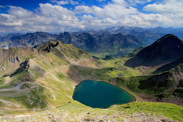 Lac d'Oncet depuis la monte Pic du Midi