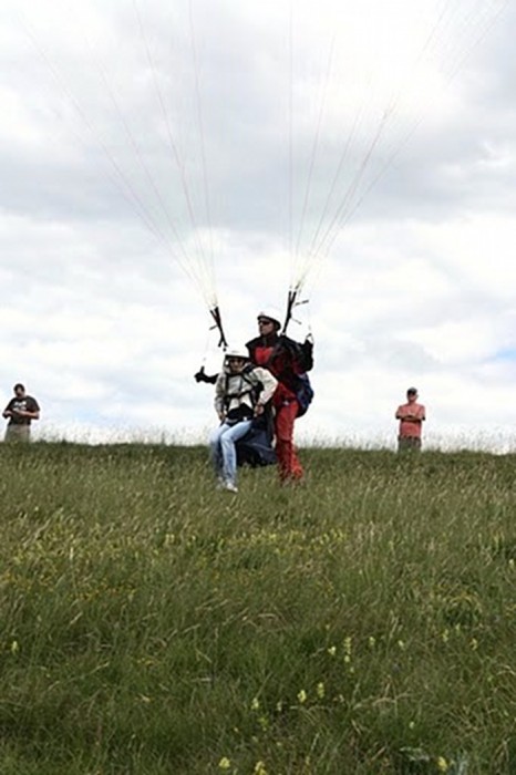 Atterrissage en parapente 