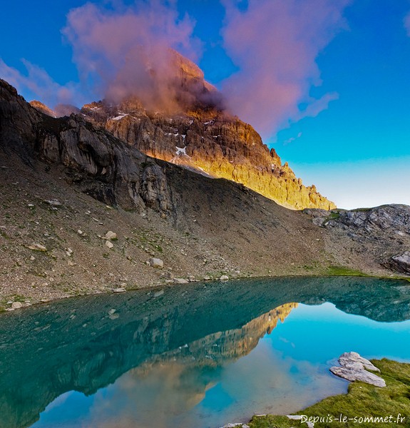 Brec de Chambeyron depuis le lac Rond
