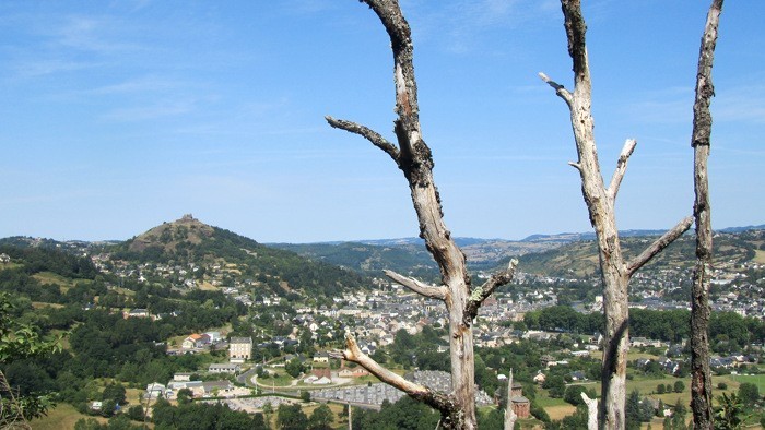 Espalion et son chteau depuis la vierge de Vermus