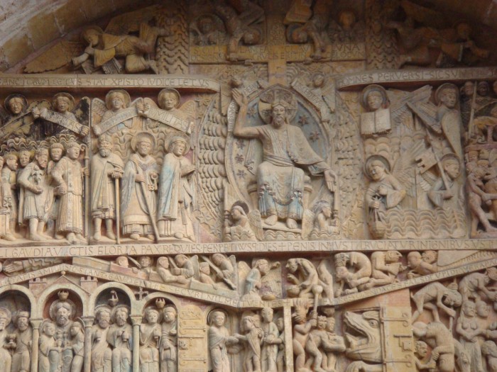 Conques, tympan de l'glise abbatiale 