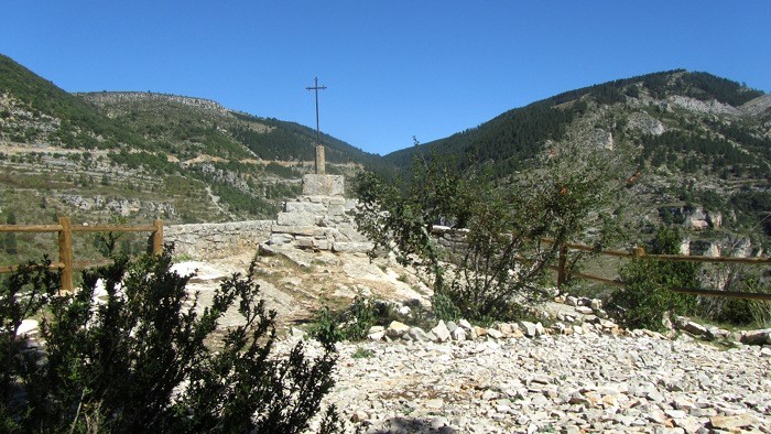 Lors de la monte  l'Ermitage de Sainte Enimie