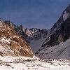 Petites Jorasses par dessus le Glacier de Leschaux