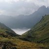 Vue sur l'Ossau en montant au lac d'Aule