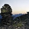 Cairn sur le col de Boucharo, Aot 2000