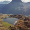 Pic du Midi d'Ossau et le berger du lac Gentau