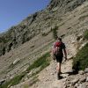Dans la monte en direction du Lac de l'Eychauda