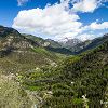 Dbut de la randonne au dessus de Colmars Les Alpes