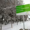 Aubrac, frontire entre l'Aveyron et la Lozre, enneige