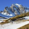 Col du Pourteillou sur la gauche de la photo, Pyrnes