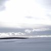 Paysage d'Aubrac sous la neige, vent glac