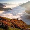 Coucher de soleil sur la valle de Barges