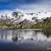 Massif de la Meije depuis le lac Lri