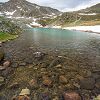 Grand lac de l'Oule dans les Hautes-Alpes
